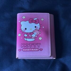 Hello Kitty Trifold Wallet - Pink Snap Closure Sanrio Classic